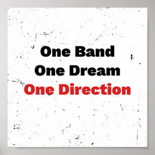 One Band One Dream One-riktning Poster