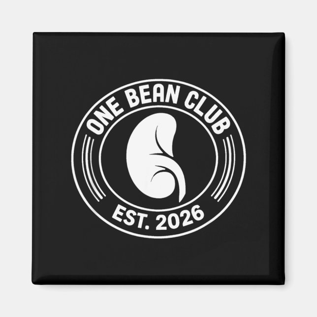 One Bean Club 2026 njurdonator transplant Magnet (Framsidan)