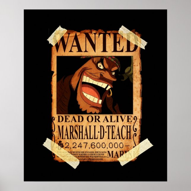 One Biet Blackbeard bounty Poster (Framsidan)
