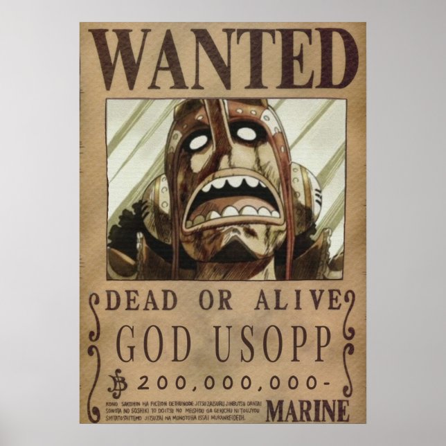 One Biet ville ha Gud Usopp Poster (Framsidan)