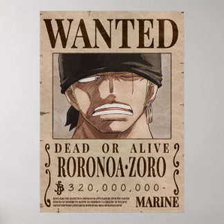One biet Zoro Wanted Poster