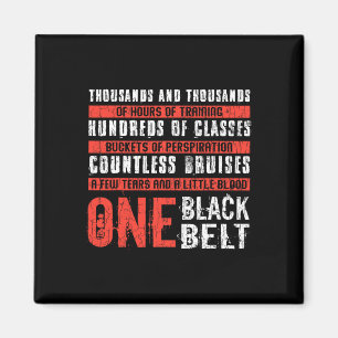 One Black Bälte Funny Martial Arts Karate Taekwond Magnet