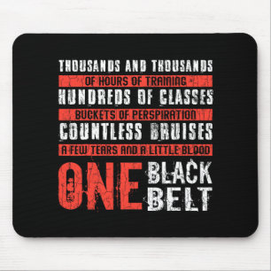 One Black Bälte Funny Martial Arts Karate Taekwond Musmatta