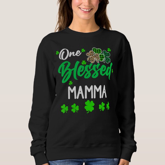 One Blhit mamma C St patrick's day Irish T Shirt (Framsida)