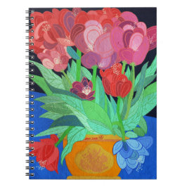 One Blue Tulip Anteckningsbok