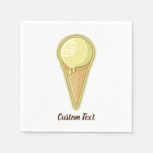 One Boll Ice Cream Cone Pappersservett