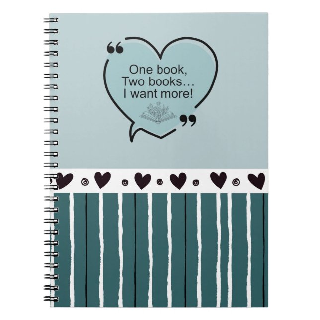 One Book, Two Books... I Want More! Anteckningsbok (Framsidan)