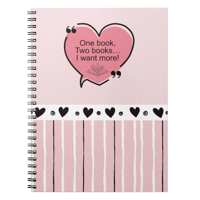 One Book, Two Books... I Want More! Anteckningsbok (Framsidan)