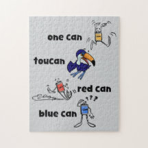 One Can Toucan Red Can Blue Can 252-pussel