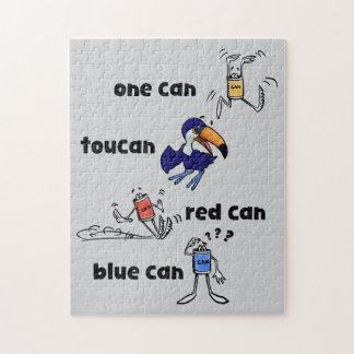One Can Toucan Red Can Blue Can 252-pussel Pussel