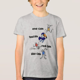 One Can Toucan Red Can Blue Can Kids Shirt T