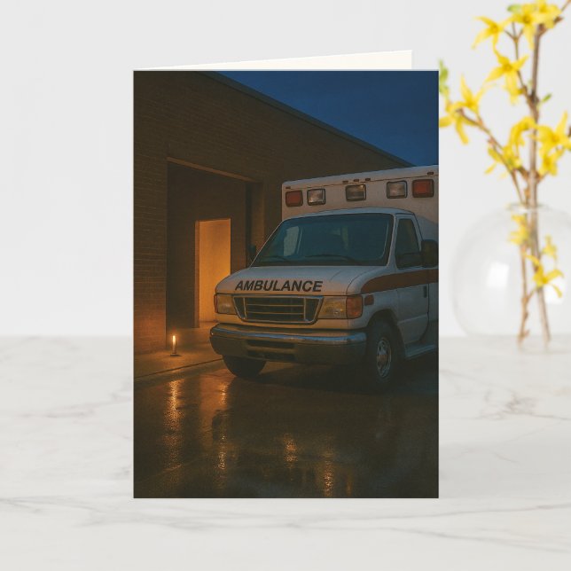 "One Candle, One Promise" Sympathy Kort (Gul blomma)