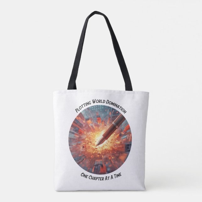 One Chapter At A Time Totebag Tygkasse (Baksida)