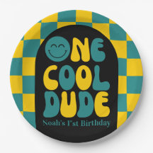 One Cool Dude Emoji 1-års födelsedagsdekoration