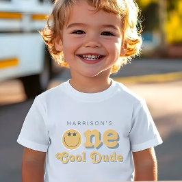 One Cool Dude Pojkar Retro 1-årsdag T Shirt