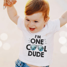 One Cool Dude Solglasögon Sommar T-Shirt 1:a Födel
