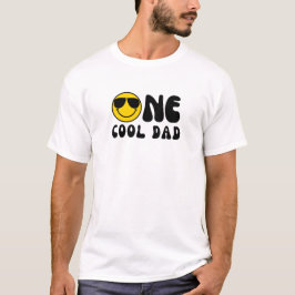 "One Coola Pappa" Vitbok T-Shirt-födelsedag Pappa T Shirt