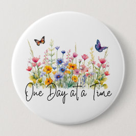 One Day at a Time Inspirational Quote Wildflowers Knapp