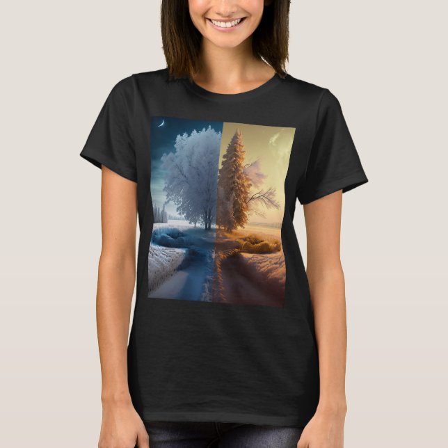 One day in winter t shirt (Framsida)