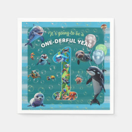 One-derful Year Paper Napkins Pappersservett