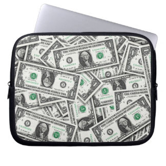 One Dollar Bill Pattern Laptop Fodral