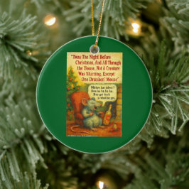 One Drunken' Mouse – Christmas Card Chaos Julgransprydnad Keramik