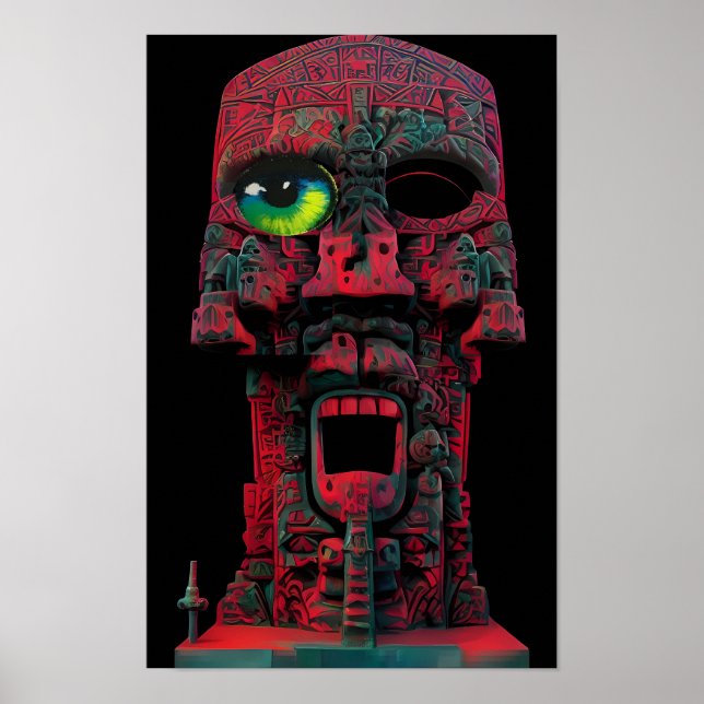 One Eyed God Ken Gage Fantasy Tiki Poster (Framsidan)