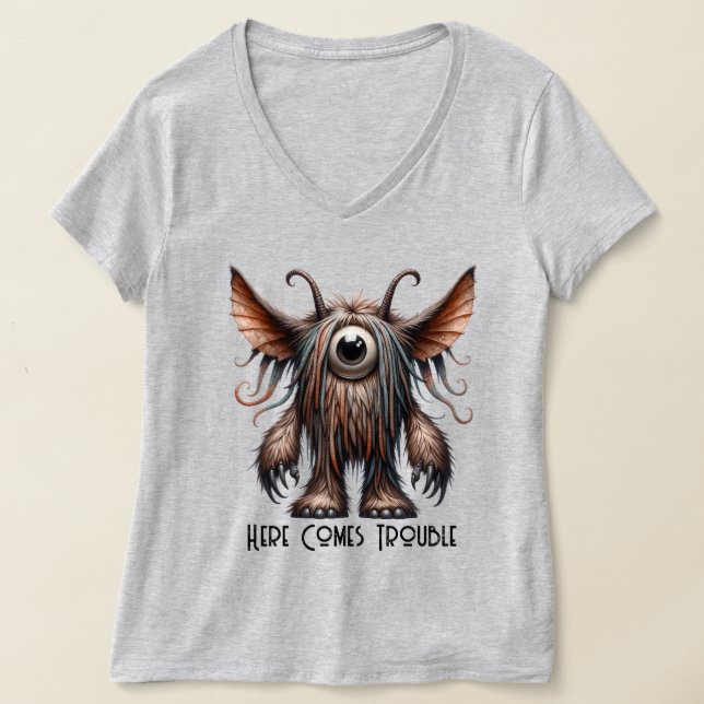 One-Eyed Monster (kan anpassa) T Shirt (Laydown)