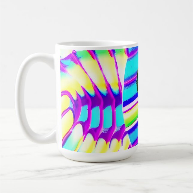 One-Eyed Star Beast Ken Gage Psychedelic Art Kaffemugg (Vänster)
