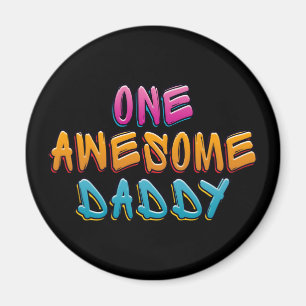 One Fantastisk pappa Graffiti Typography   Magnet