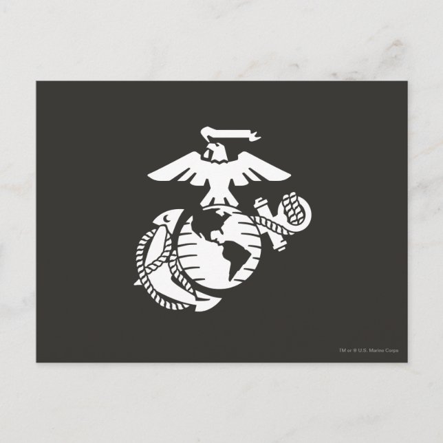 One-Färg EGA - White Vykort (Framsida)