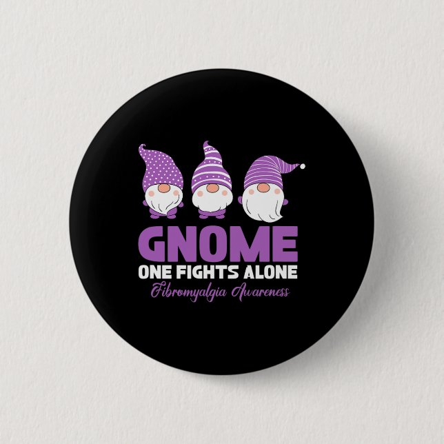 One Fibromyalgia Awareness Fibro Warr i Ensamen Fi Knapp (Framsida)