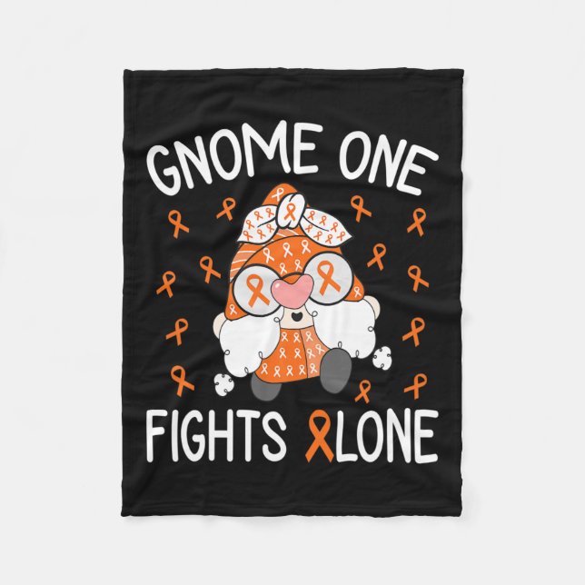 One Fight Ensam Leukemia Awareness Gnome Pun 1 Fleecefilt (Framsidan)