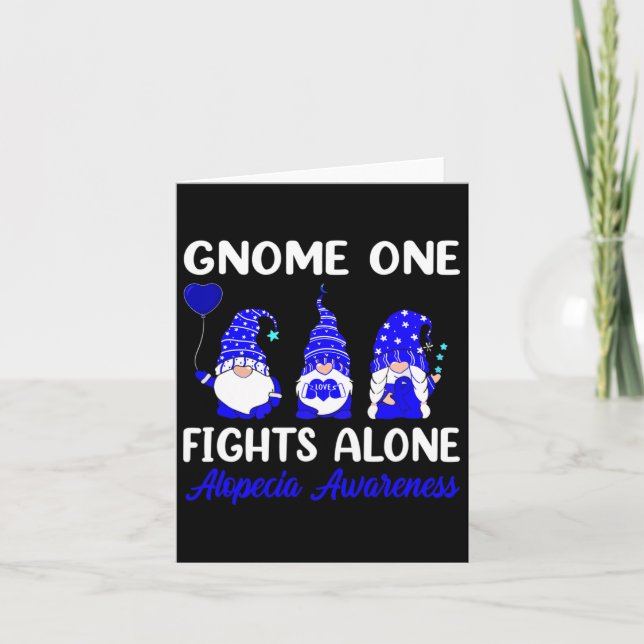 One Fights Alone Blått band Alopecimedvetande  Kort (Framsida)