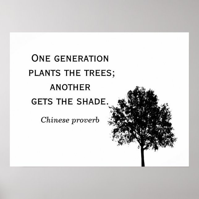 One Generatin Plants the Tree **** Poster (Framsidan)