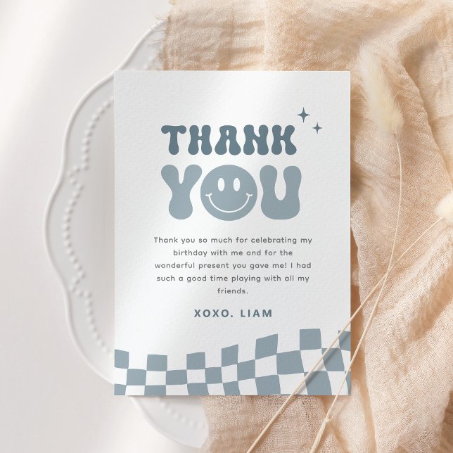 ONE Glad Kille Födelsedagsfest Tacksamhetskort Tack Kort (Skapare uppladdad)