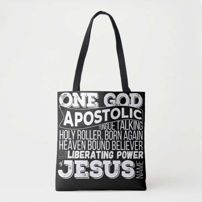 "One God Apostolic Sång" Tote bag 2 färg Tygkasse (Framsida)