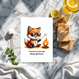 "One Grattis på födelsedagen" Woodland Camping 1st Kort