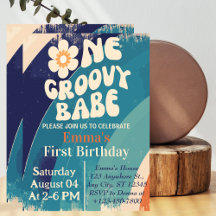 ONE Groovy Babe 1st Birthday Groovy En Daisy