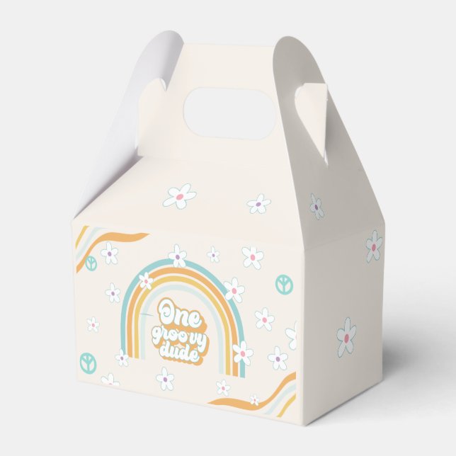 One Groovy, Födelsedagsfest Rainbow Presentaskar (Framsidan Sidan)