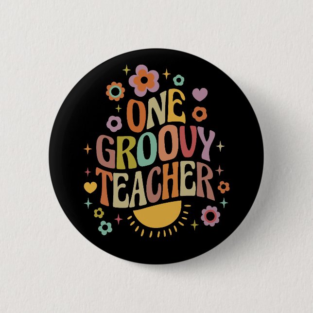 One groovy teacher knapp (Framsida)