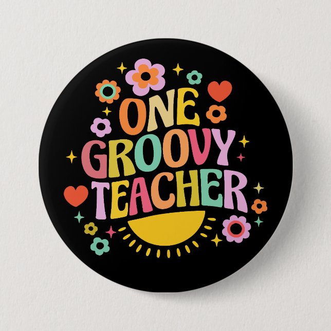 One groovy teacher knapp (Framsida)