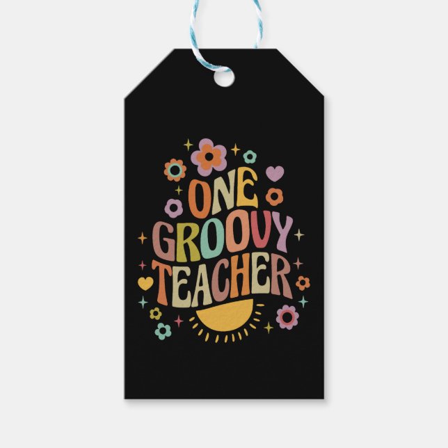One groovy teacher presentetikett (Framsidan)