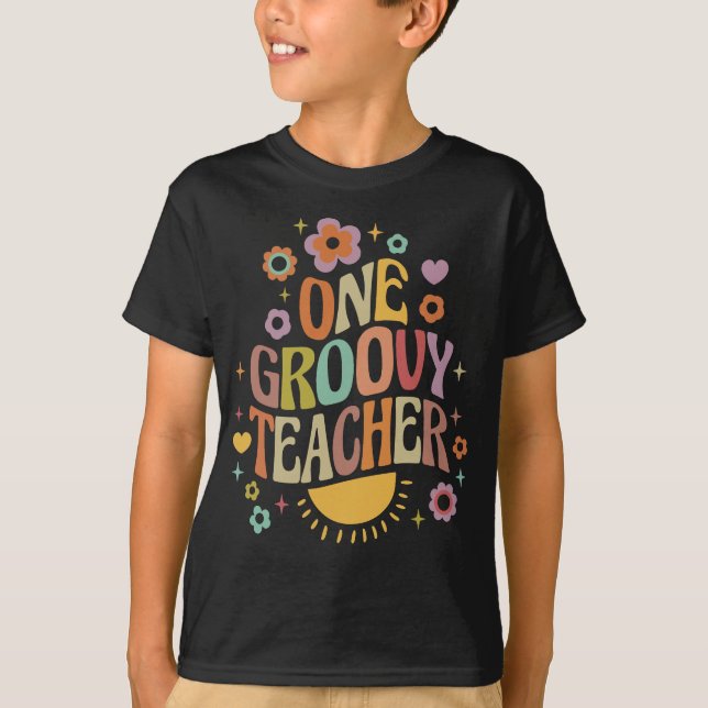 One groovy teacher t shirt (Framsida)