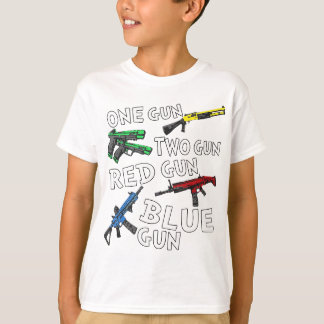 One Gun Two Gun Red Gun Blue Gun T Shirt