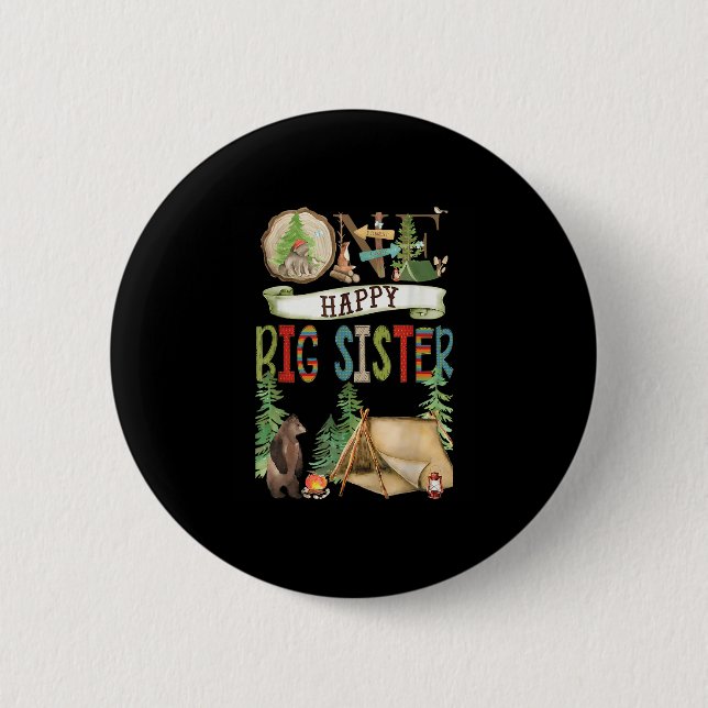 One Happy Big Sister Camper First Birthday Camng B Knapp (Framsida)