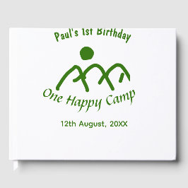 One happy camp green mountain sun 1st birthday  gästböcker