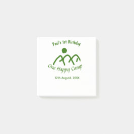 One happy camp green mountain sun 1st birthday  post-it block