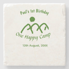 One happy camp green mountain sun 1st birthday  stenunderlägg