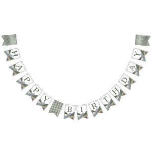 One Happy Camper 1-års födelsedagsbanner Vimplar